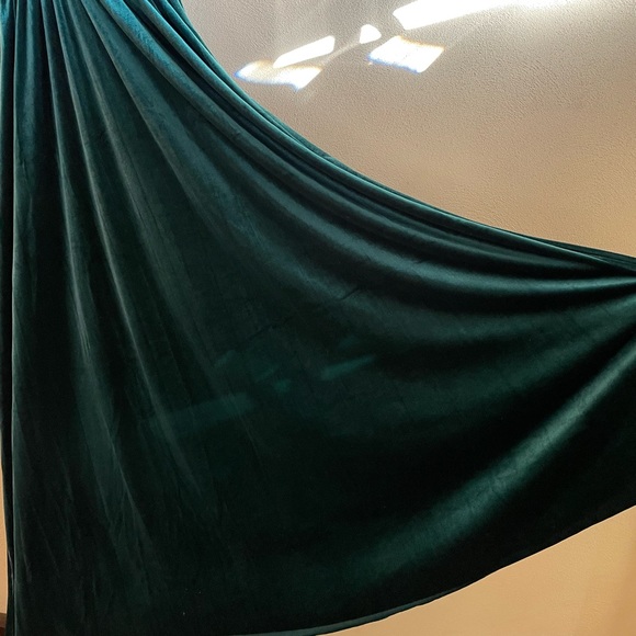 Scholle Dress Emerald Green Velvet Long Infinity Wrap Dress Bridesmaid Party - Picture 5 of 13